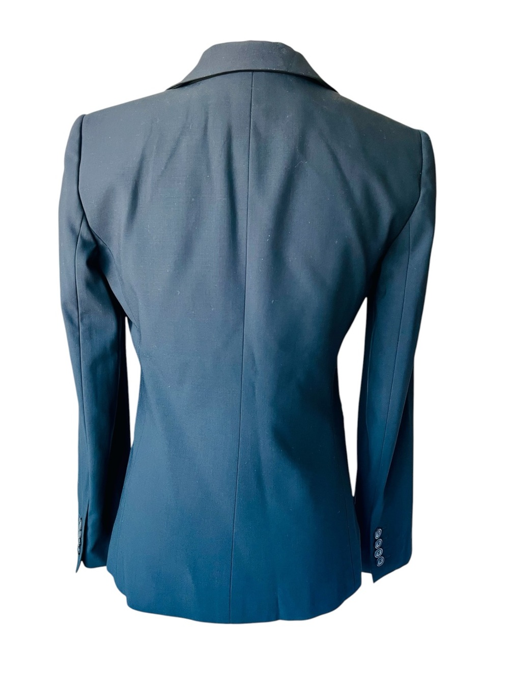 Giorgio Armani Black Virgin Wool Pant Suit IT 42 US 6 Made In Italy Blazer - Picture 5 of 16